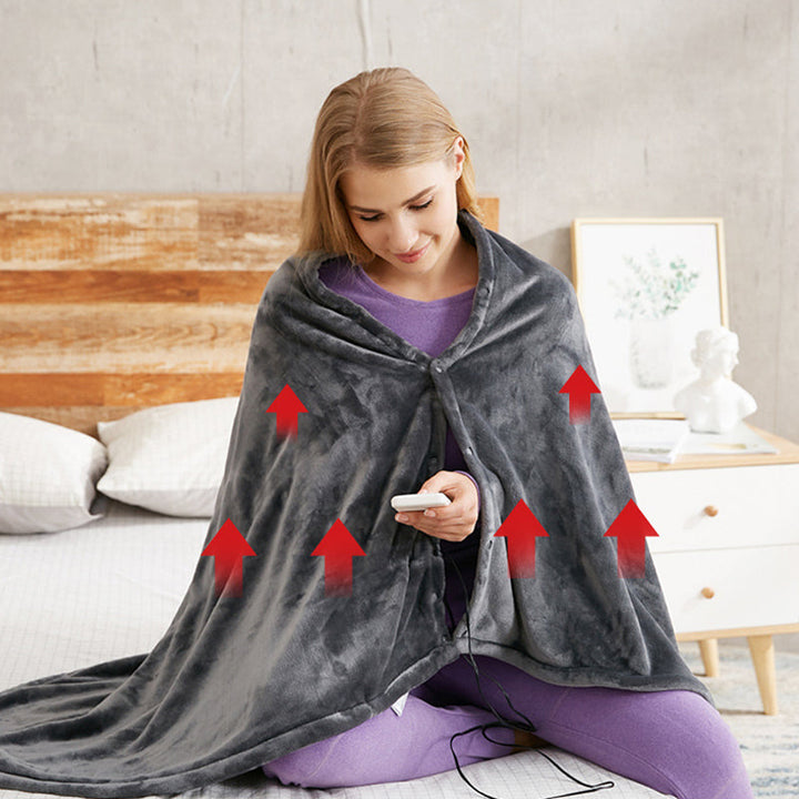 Warmteparadijs™ USB-verwarmde omslagdoek van fleece met drie standen