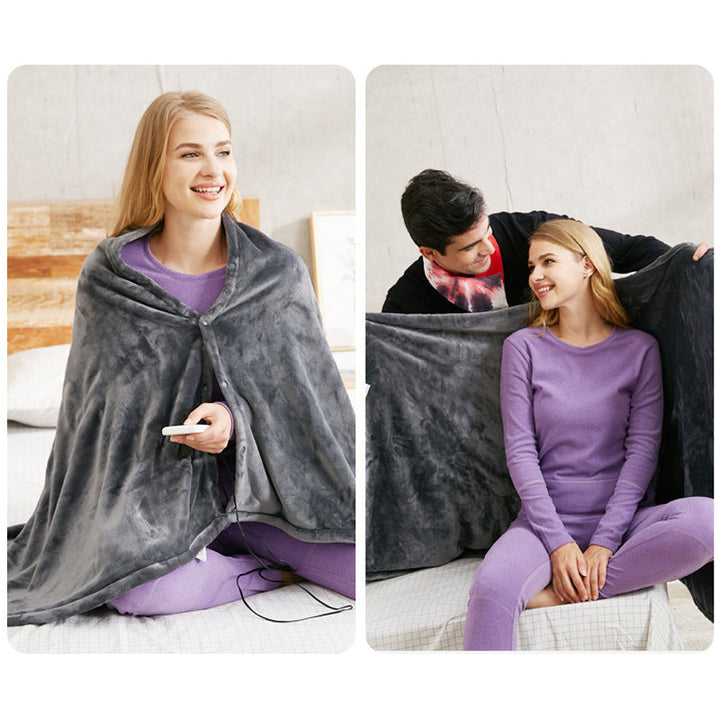 Warmteparadijs™ USB-verwarmde omslagdoek van fleece met drie standen