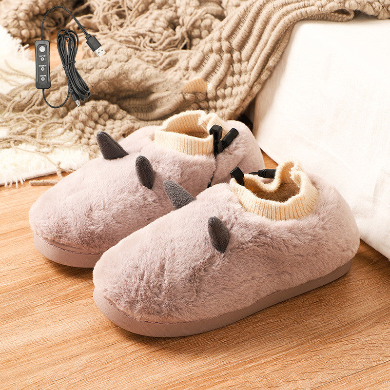 Verwarmde pantoffels op USB, super zacht fluweel