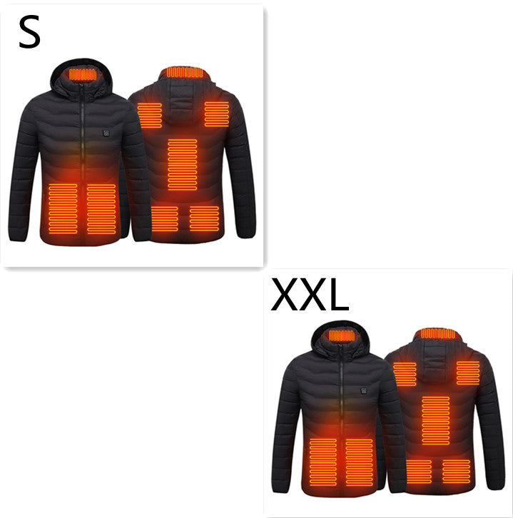 Verwarmde jas op USB met 8 zones, set van twee stuks