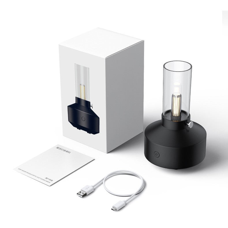 Retro aroma diffuser met gloeidraadlicht, geschikt voor de auto