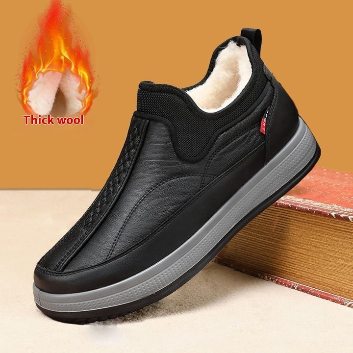 Gevoerde enkelboots heren – warm met antislipzool