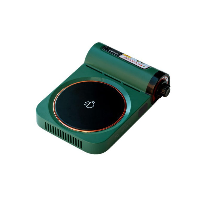 Warmteparadijs Retro kopwarmer in kampeerbranderlook met display
