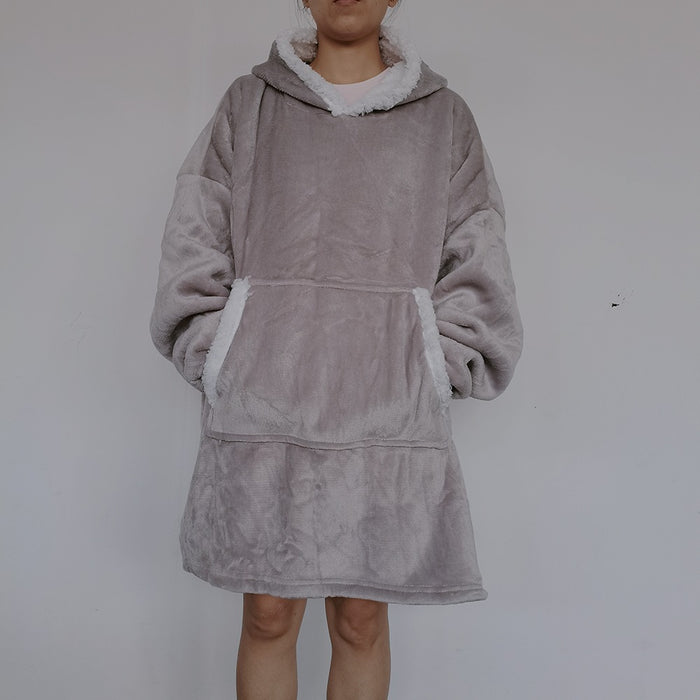 Warmteparadijs Oversized deken-hoodie met sherpa voering