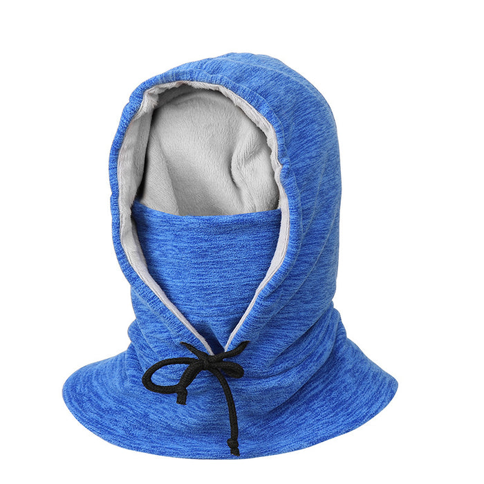 Warmteparadijs Fleece bivakmuts met capuchon en nekwarmer in één