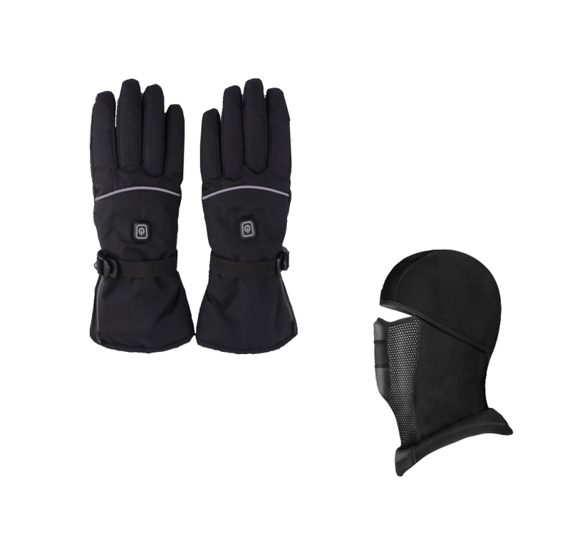 Verwarmde handschoenen met drie temperatuurstanden en accuzakje
