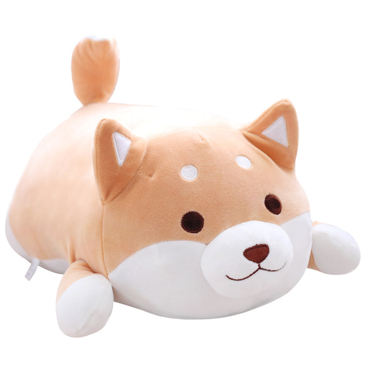 Bruine Shiba Inu knuffel met slapend gezicht