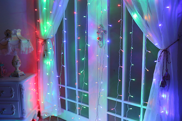 Warmteparadijs Led-lichtgordijn met afstandsbediening voor raam en muur