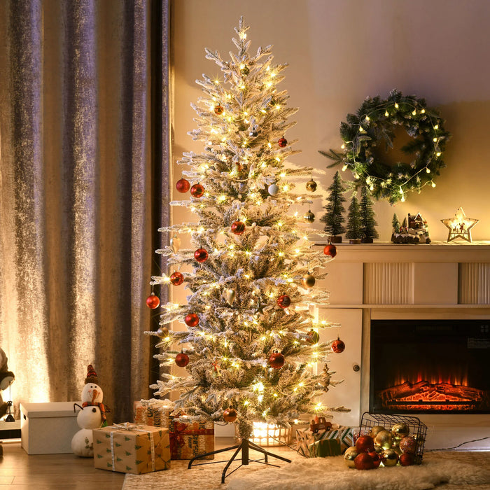 Warmteparadijs Besneeuwde kerstboom 180 cm met 250 heldere lampjes
