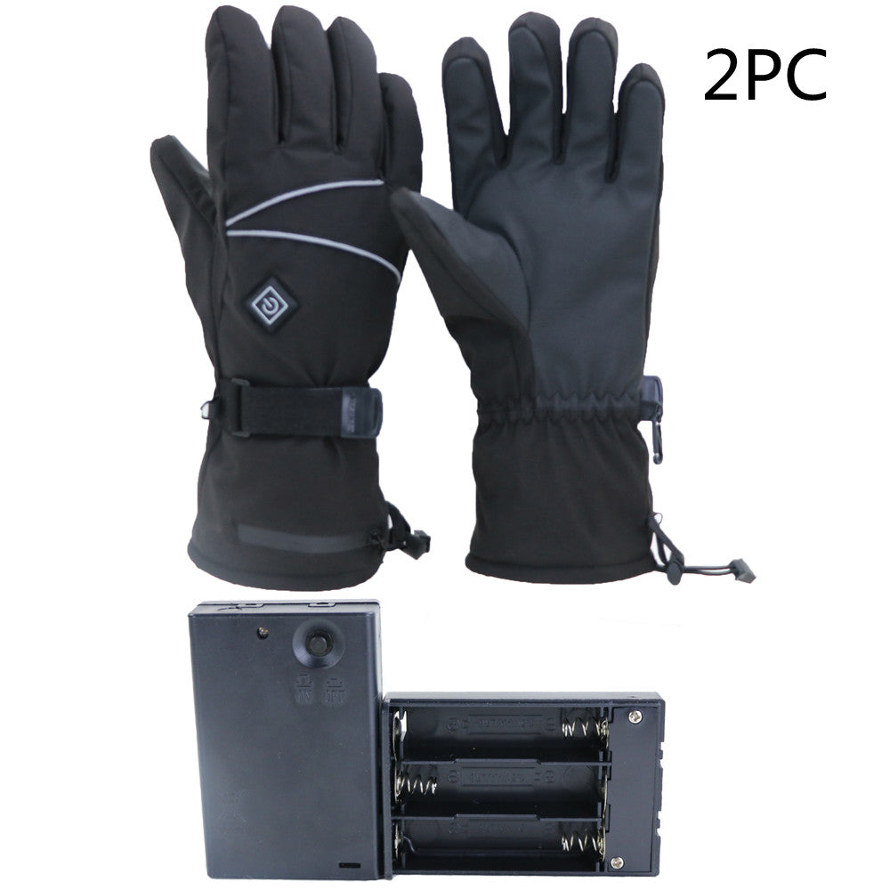 Verwarmde handschoenen met drie temperatuurstanden en accuzakje