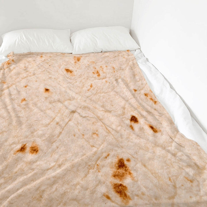 Ronde tortilla deken met print