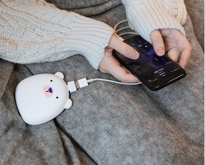 Schattige handwarmer pinguïn en ijsbeer, oplaadbaar op USB