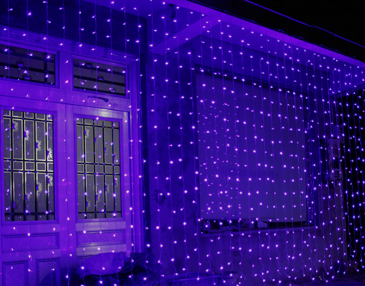 Led-lichtgordijn 3 x 3 m met 304 lampjes en afstandsbediening