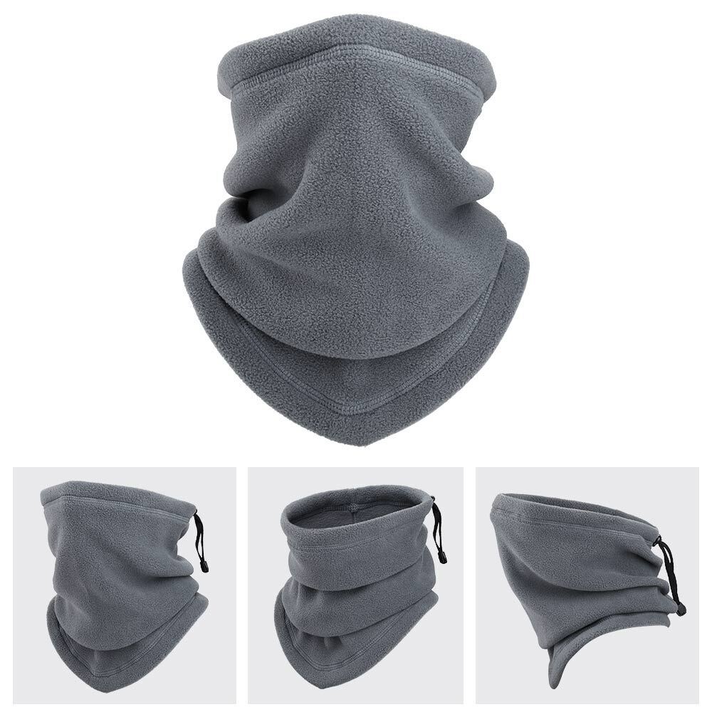 Winddichte fleece nekwarmer met halve gezichtsbescherming