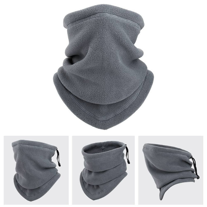 Warmteparadijs Fleece nekwarmer met trekkoord – bedekt hals en half gezicht