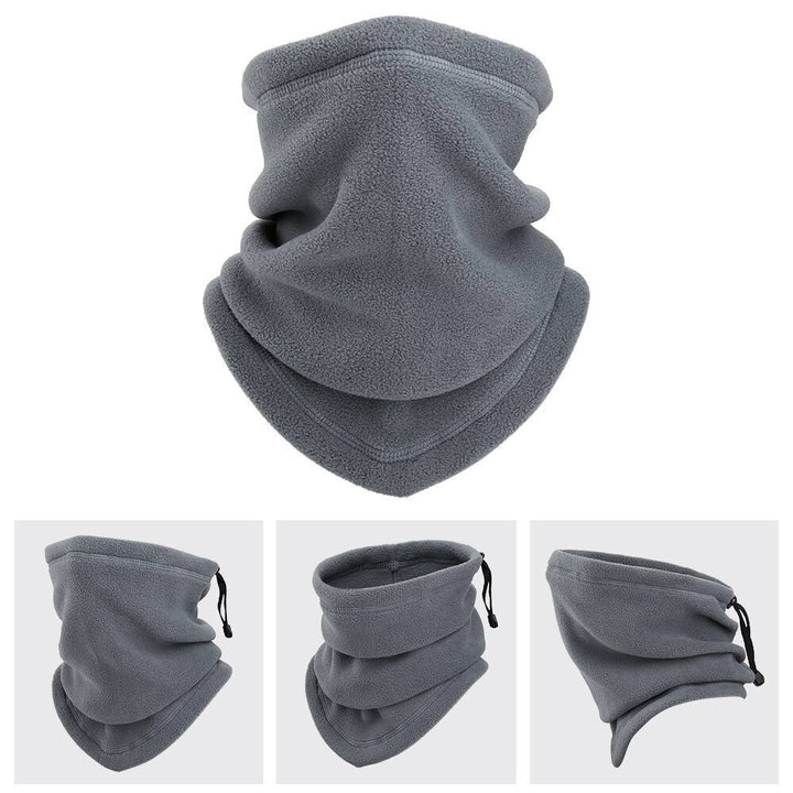 Winddichte fleece nekwarmer met halve gezichtsbescherming