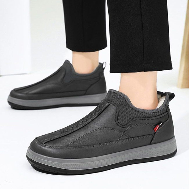 Gevoerde enkelboots heren – warm met antislipzool