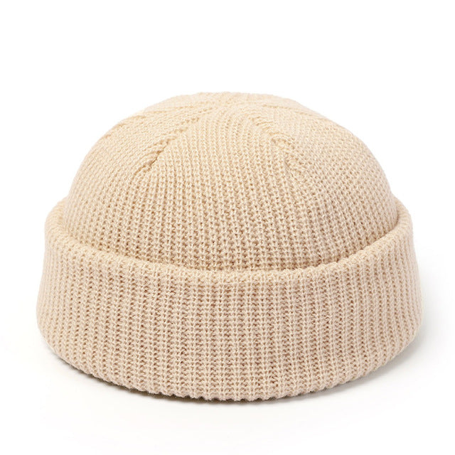 Warmteparadijs Korte geribde docker beanie in retrostijl