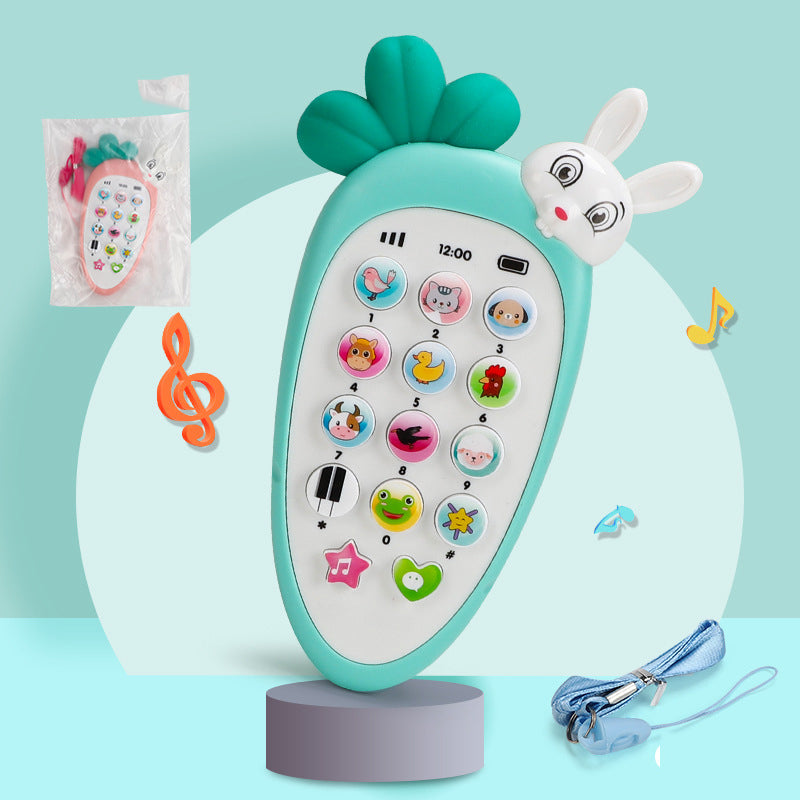 Oranje wortel speelgoedtelefoon voor baby&