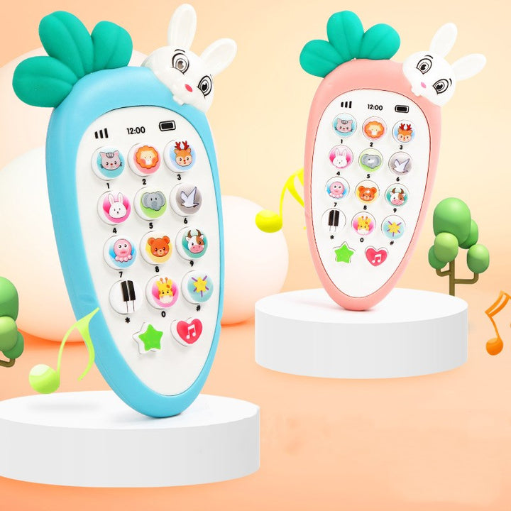 Oranje wortel speelgoedtelefoon voor baby&