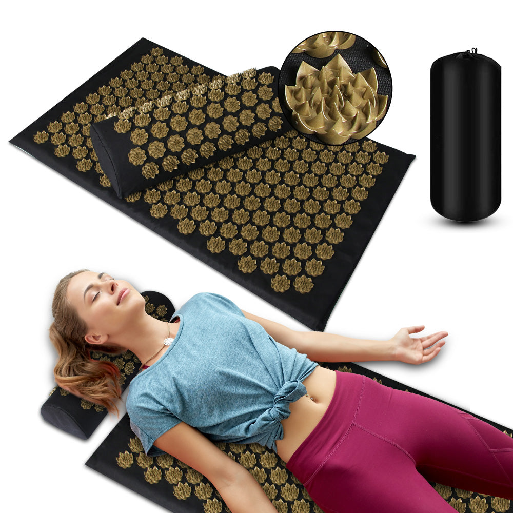 Spijkermat met kussen en opbergtas