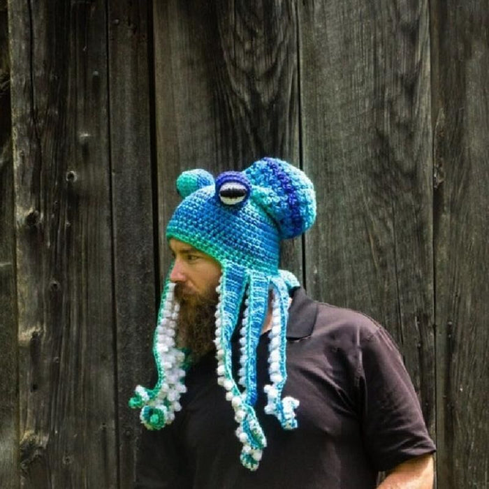 Warmteparadijs Gehaakte octopusmuts met krullende tentakels