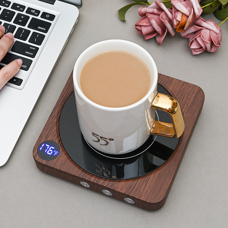 Mokwarmer met display en mok koffie