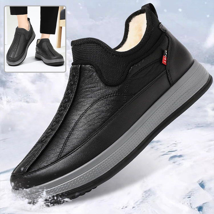 Gevoerde enkelboots heren – warm met antislipzool