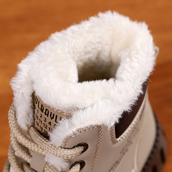 Veter snowboots dames met fleece, platte zool, TikTok-favoriet