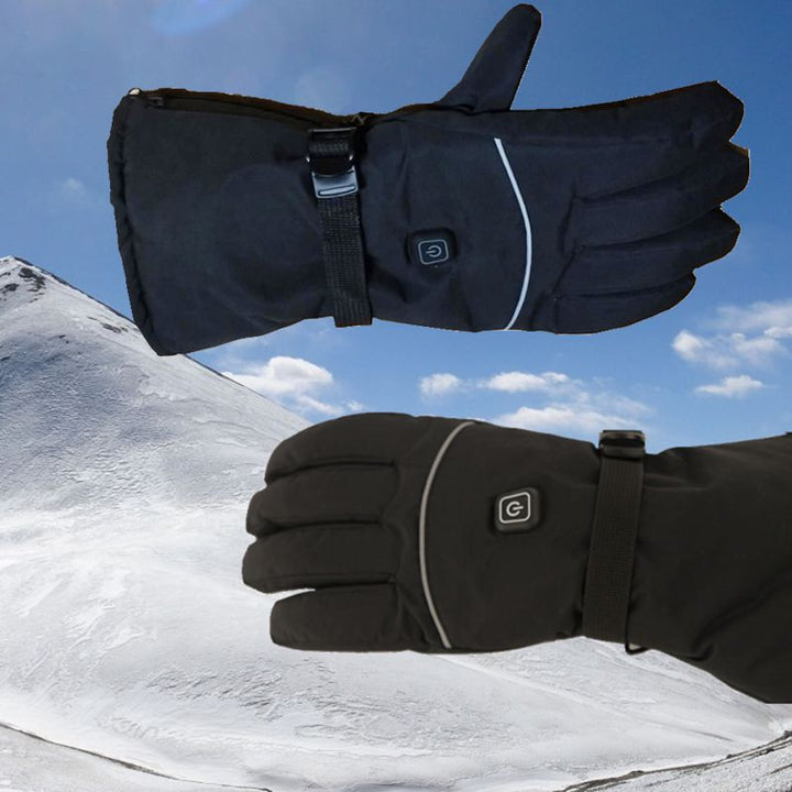Verwarmde handschoenen met drie temperatuurstanden en accuzakje