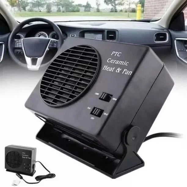 Warmteparadijs™ Keramische autokachel 150W/300W met thermostaat en ventilator