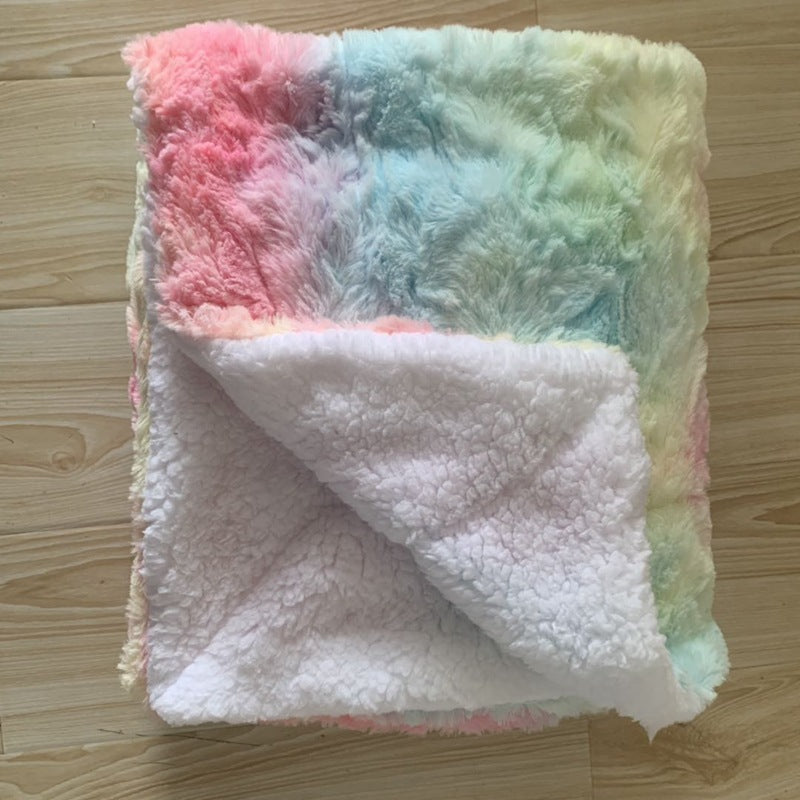 Dikke fleece deken met sherpa achterkant