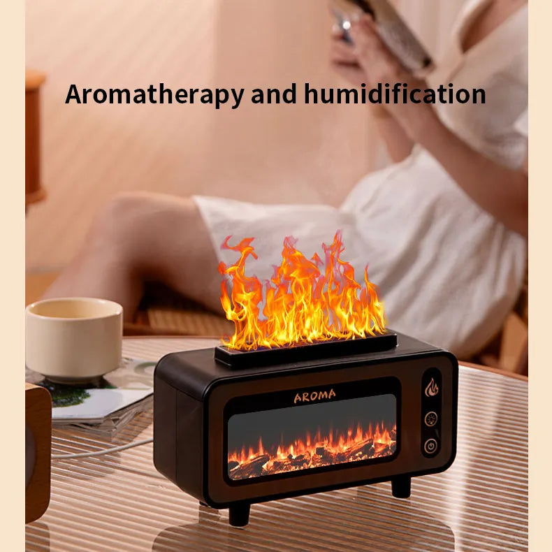 Haard diffuser 200 ml met 3D vlam en luchtvochtigheidsregeling