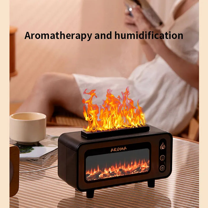 Haard diffuser 200 ml met 3D vlam en luchtvochtigheidsregeling