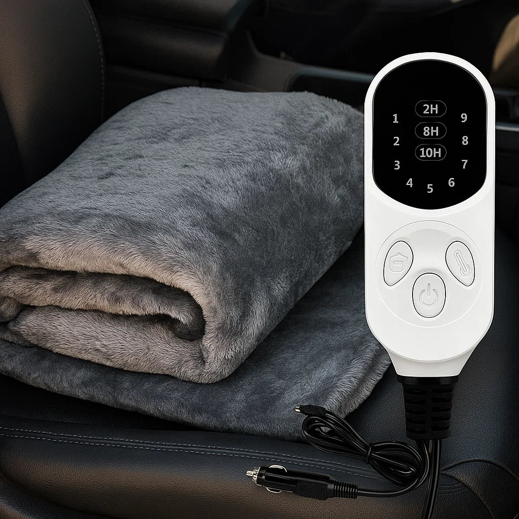 Warmteparadijs™ Elektrische autodeken 12V met timer en negen standen