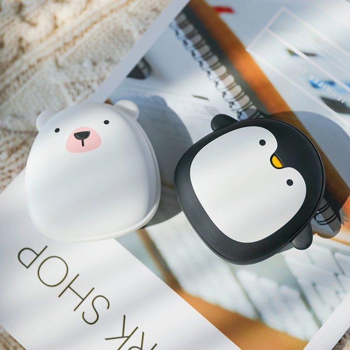 Schattige handwarmer pinguïn en ijsbeer, oplaadbaar op USB