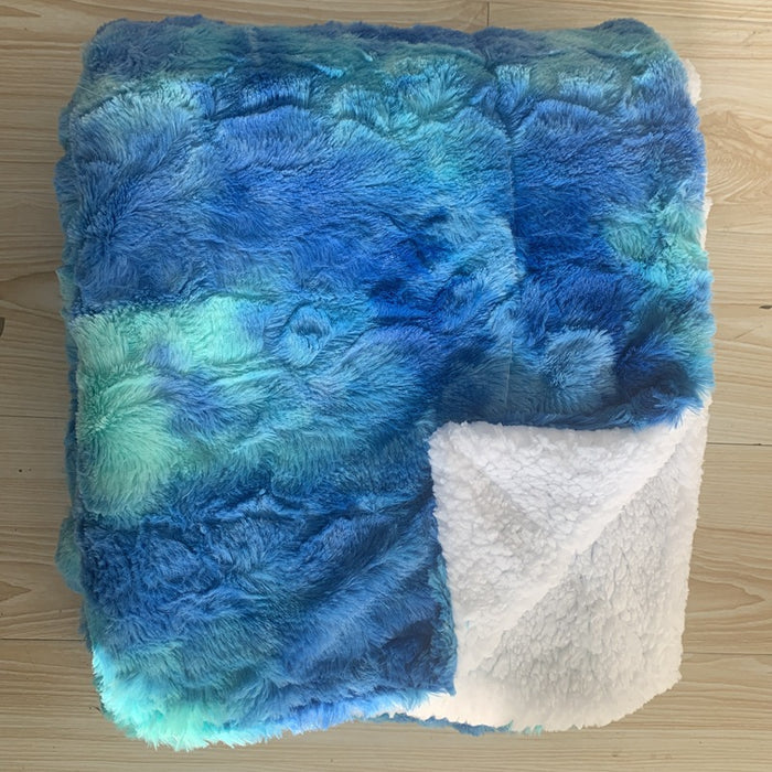 Warmteparadijs Dubbellaagse fleece deken met dikke sherpa achterkant