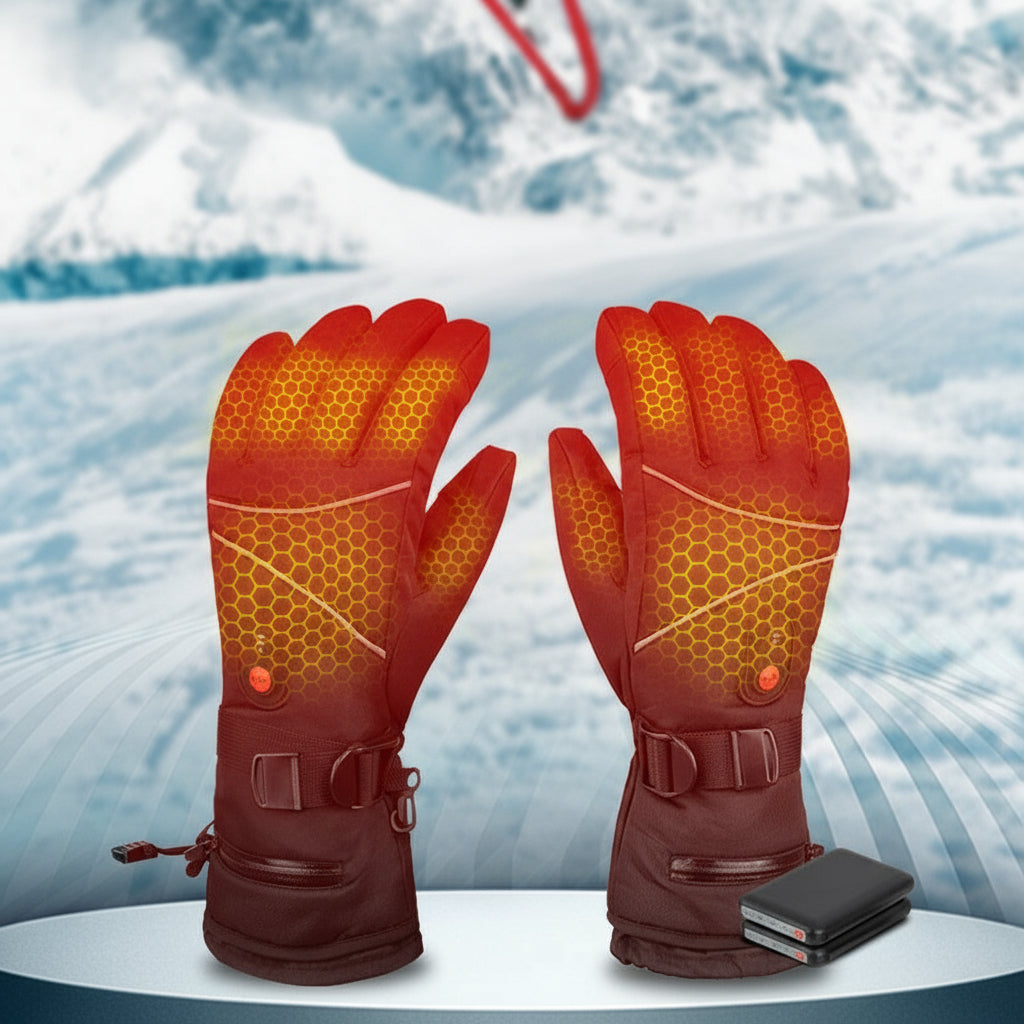 Warmteparadijs™ Waterdichte verwarmde handschoenen met oplaadbare accu