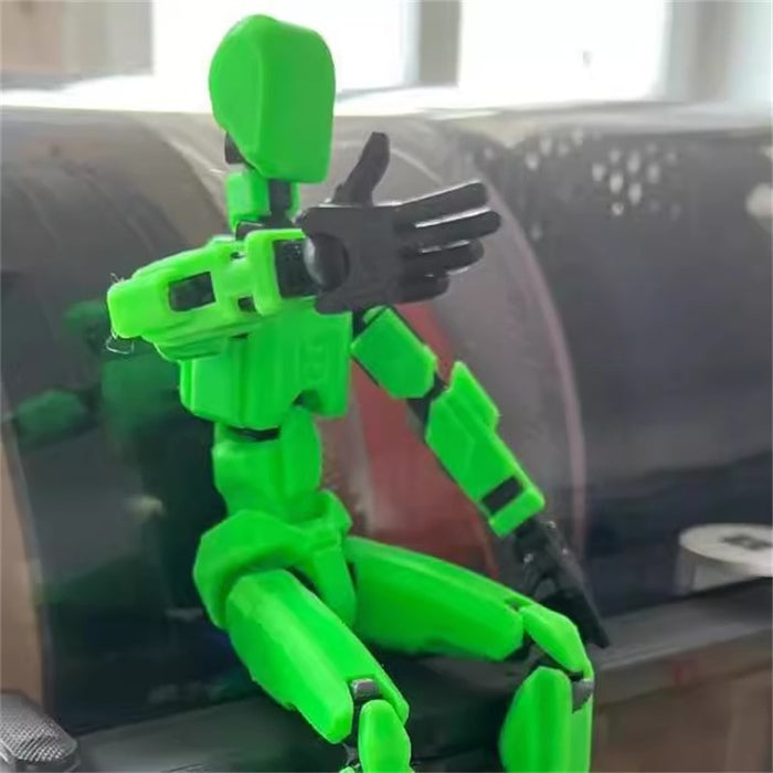 Warmteparadijs 3D-geprinte robotfiguur met beweegbare gewrichten