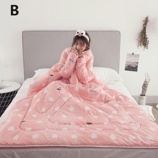 Winterdeken met mouwen voor op de bank en in bed, extra warm