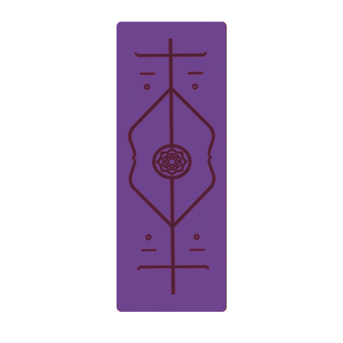 Warmteparadijs Antislip yogamat met uitlijningslijnen, 6 mm dik