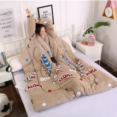 Winterdeken met mouwen voor op de bank en in bed, extra warm