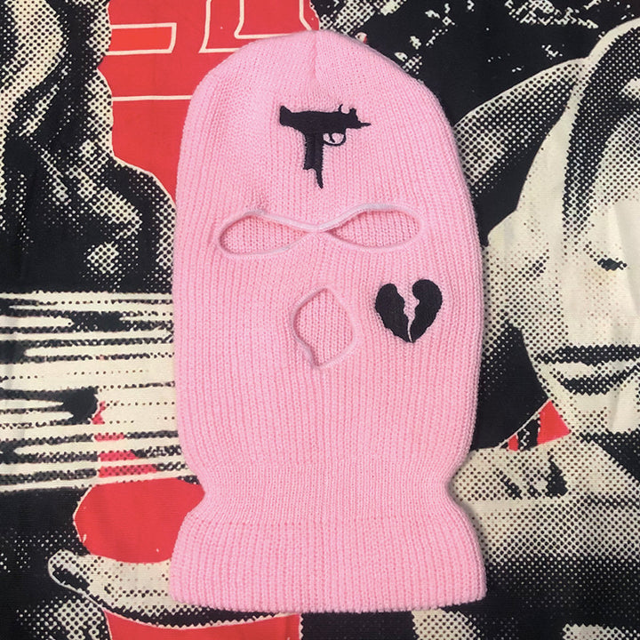 Gebreid skimasker met drie gaten, in veel kleuren