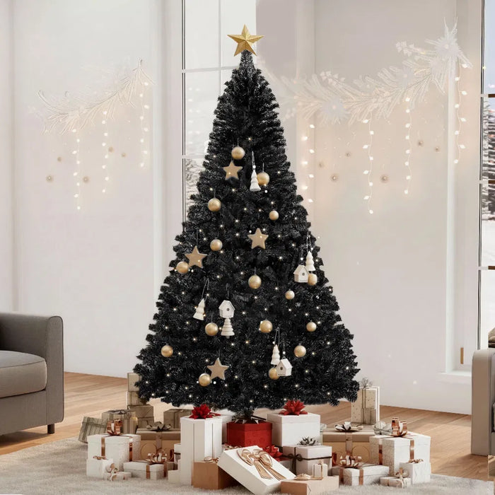 Warmteparadijs Zwarte kunstkerstboom 229 cm met 1258 takpunten