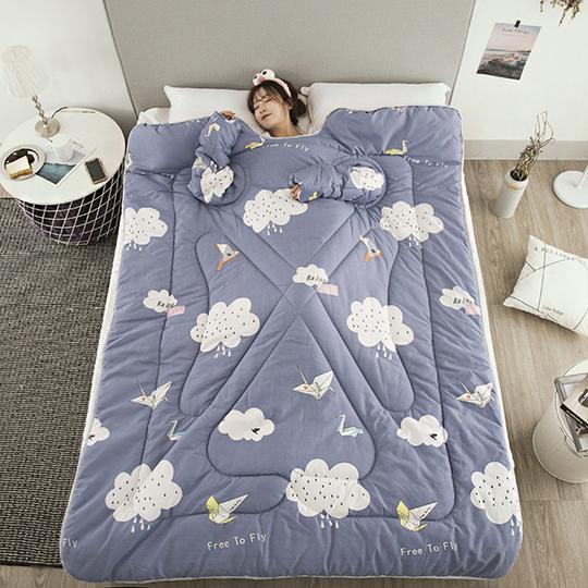 Winterdeken met mouwen voor op de bank en in bed, extra warm
