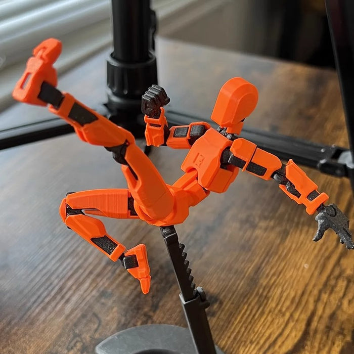 Warmteparadijs 3D-geprinte robotfiguur met beweegbare gewrichten