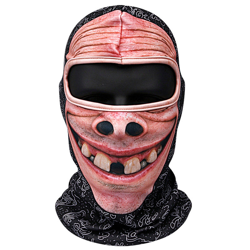 Grappige 3D-bivakmuts met fleece, warm en winddicht