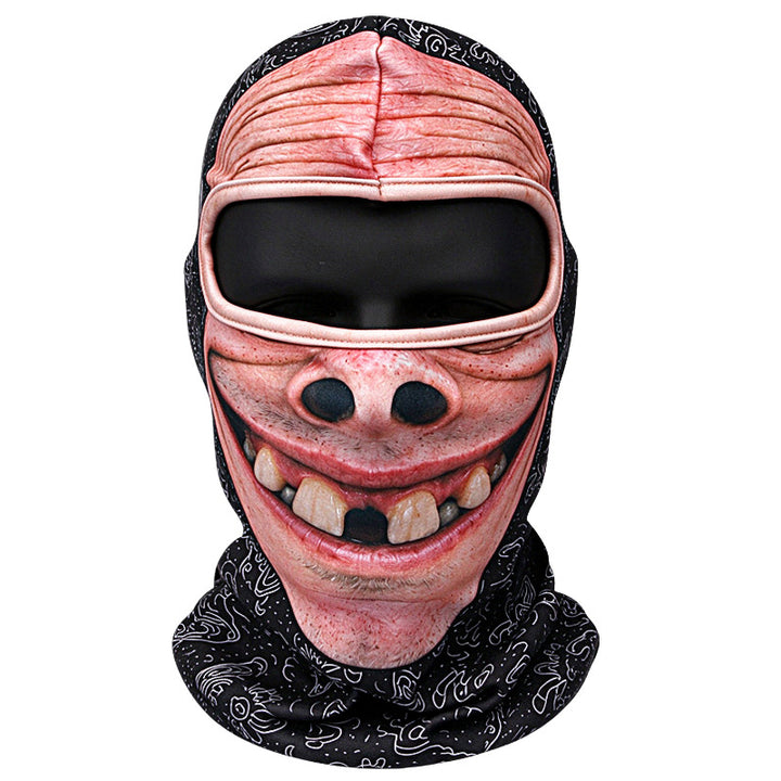 Grappige 3D-bivakmuts met fleece, warm en winddicht