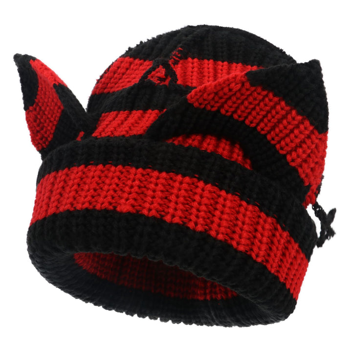 Gebreide muts met kattenoortjes