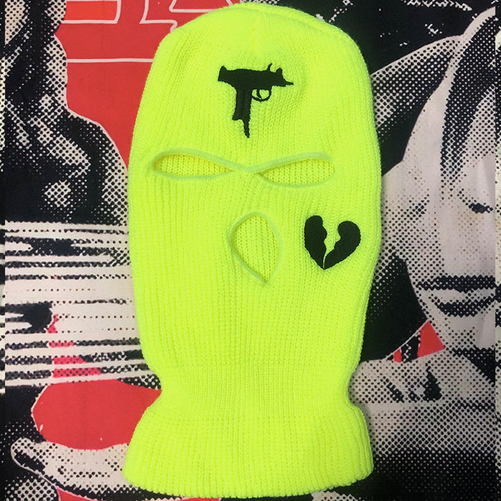 Gebreid skimasker met drie gaten, in veel kleuren